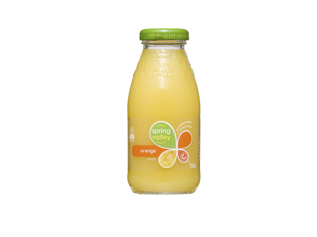 spring valley orange juice bottle 350ml